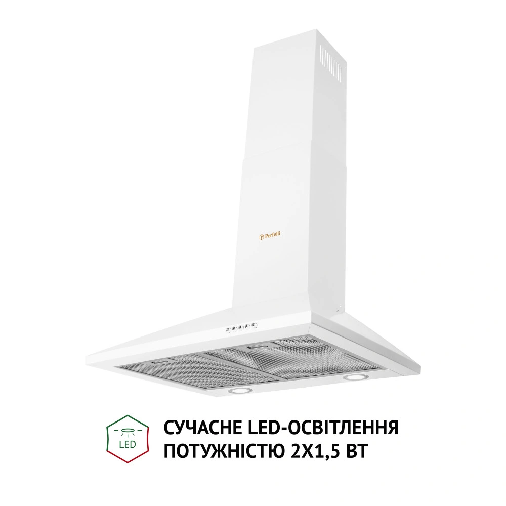 Вытяжка купольная Perfelli K 6210 WH 700 LED original2 Вытяжка купольная Perfelli K 6210 WH 700 LED original2
