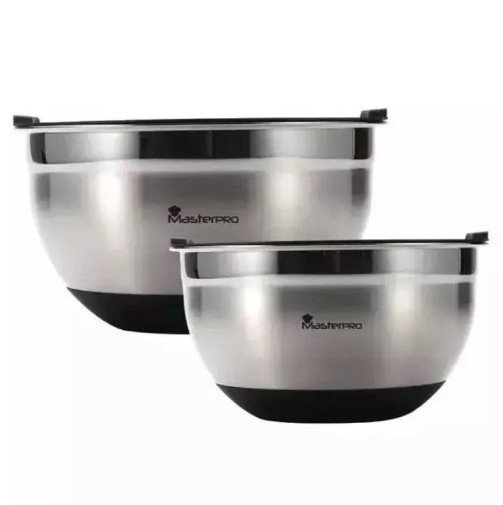 Набор мисок для смешивания с крышками Bergner MasterPro, 2 шт (BGMP-1553) original1 Набор мисок для смешивания с крышками Bergner MasterPro, 2 шт (BGMP-1553) original1