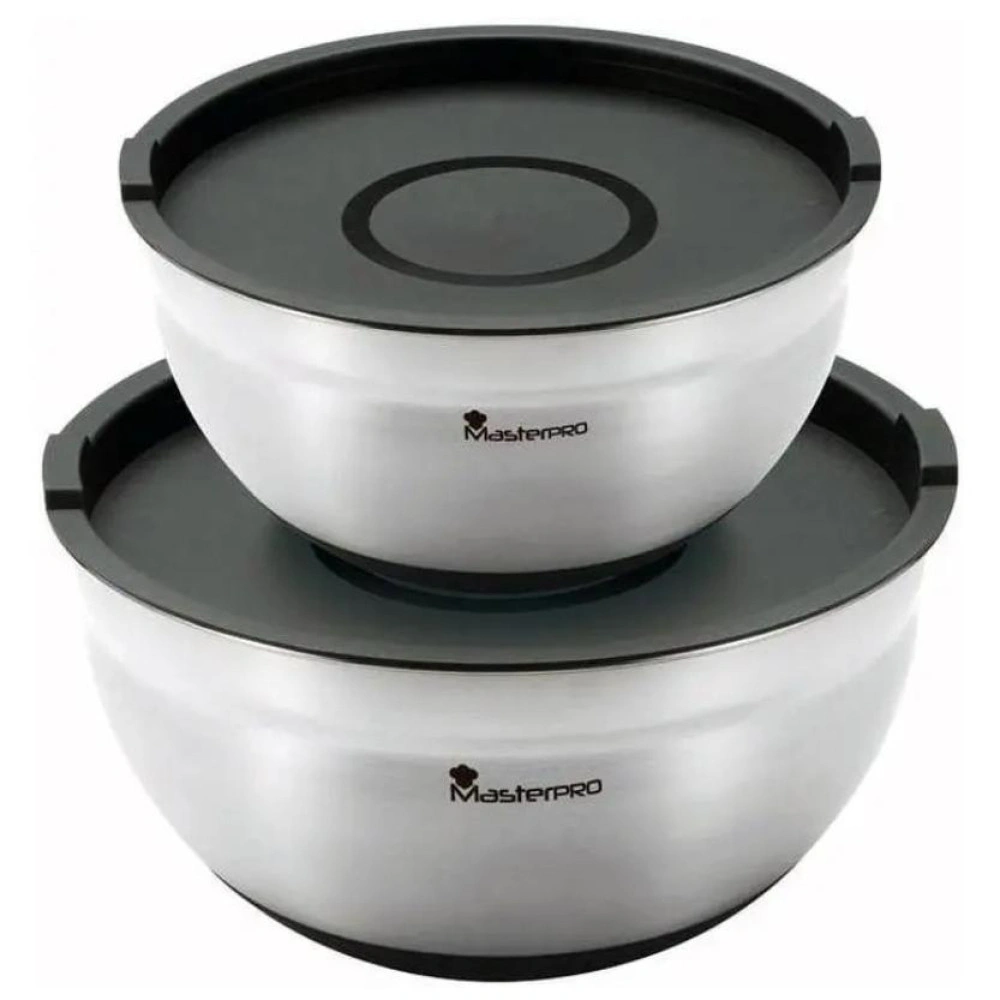 Набор мисок для смешивания с крышками Bergner MasterPro, 2 шт (BGMP-1553) original2 Набор мисок для смешивания с крышками Bergner MasterPro, 2 шт (BGMP-1553) original2