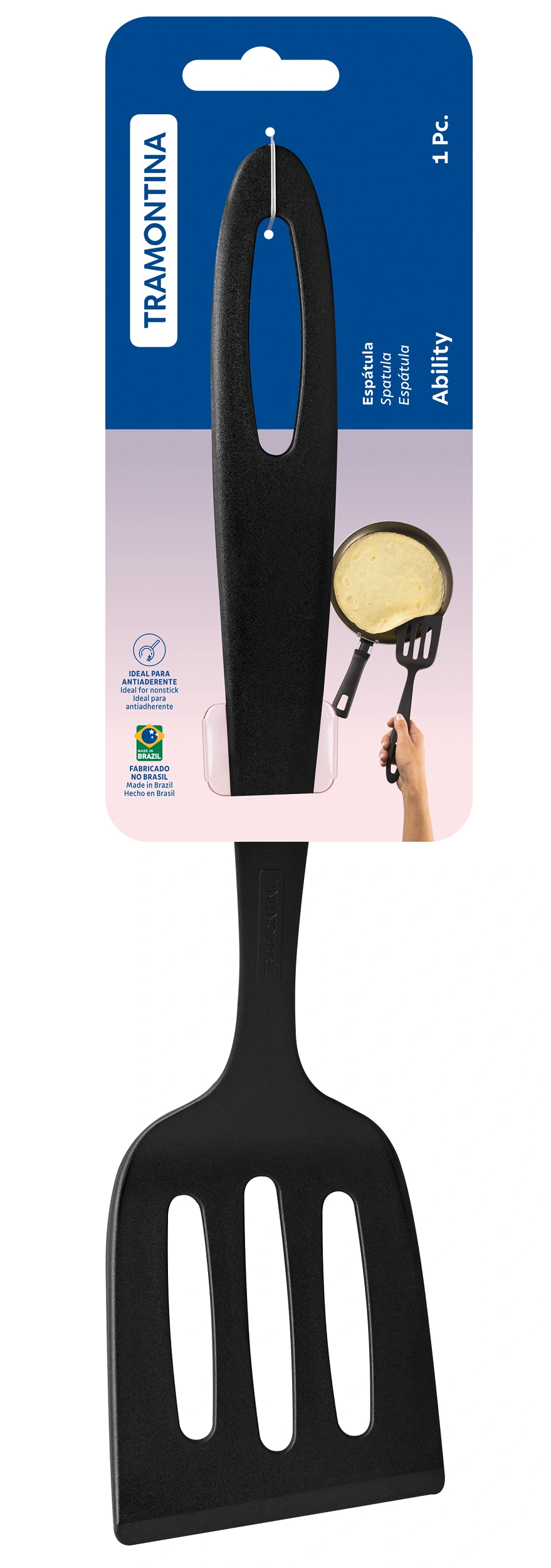 Кухонные принадлежности TRAMONTINA Ability лопатка-з прорезями нейлон чёрная (25155/100) Кухонные принадлежности TRAMONTINA Ability лопатка-з прорезями нейлон чёрная (25155/100)