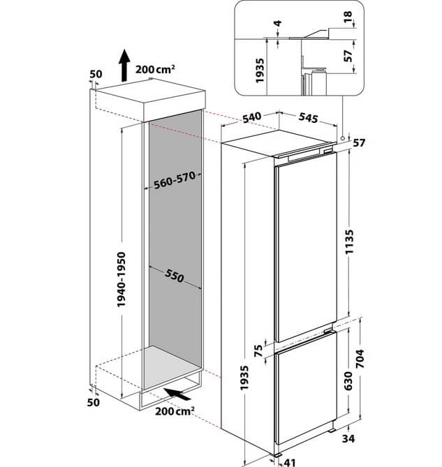 Встраиваемый холодильник Whirlpool ART 9811 SF2 original4 Встраиваемый холодильник Whirlpool ART 9811 SF2 original4
