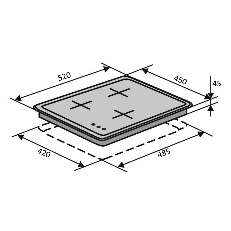 Варочная поверхность VENTOLUX HV 44 TC original6 Варочная поверхность VENTOLUX HV 44 TC original6