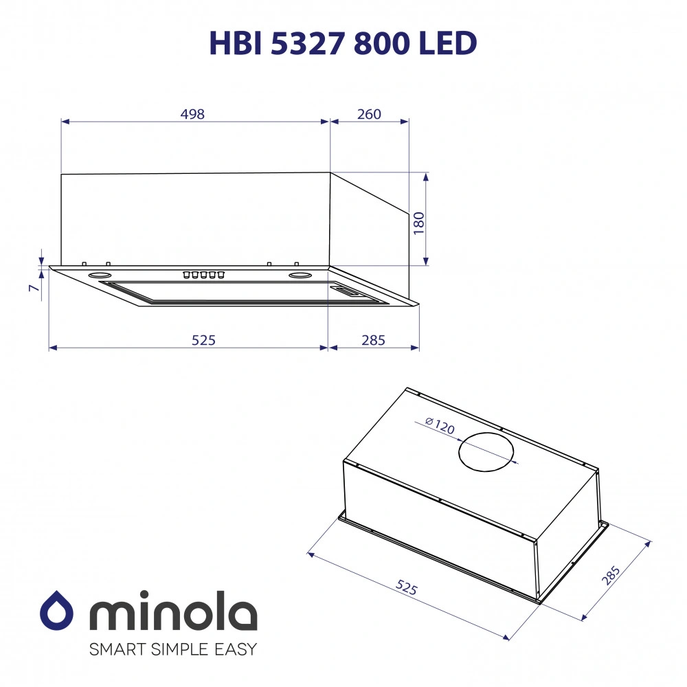 Вытяжка полновстраиваемая Minola HBI 5327 WH 800 LED original9 Вытяжка полновстраиваемая Minola HBI 5327 WH 800 LED original9