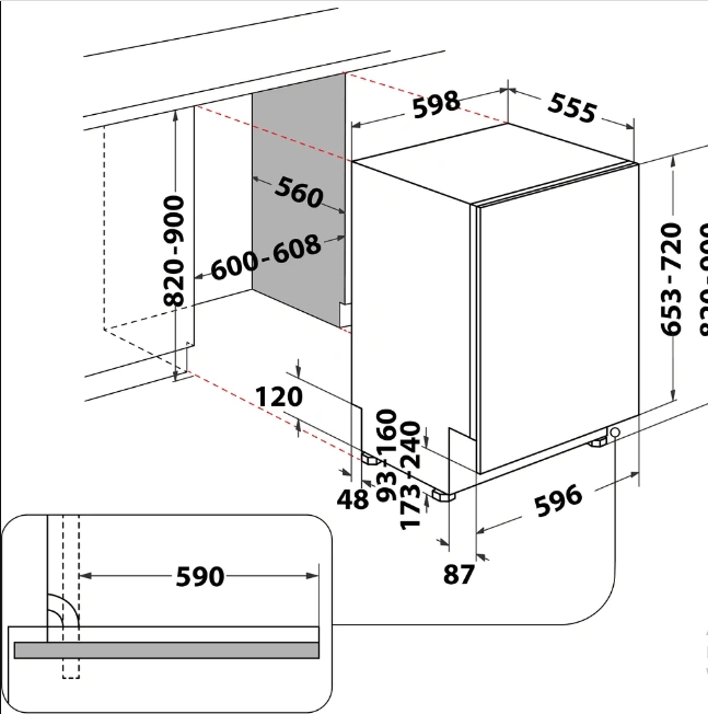 Встраиваемая посудомоечная машина WHIRLPOOL WIO 3T133 PLE original12 Встраиваемая посудомоечная машина WHIRLPOOL WIO 3T133 PLE original12