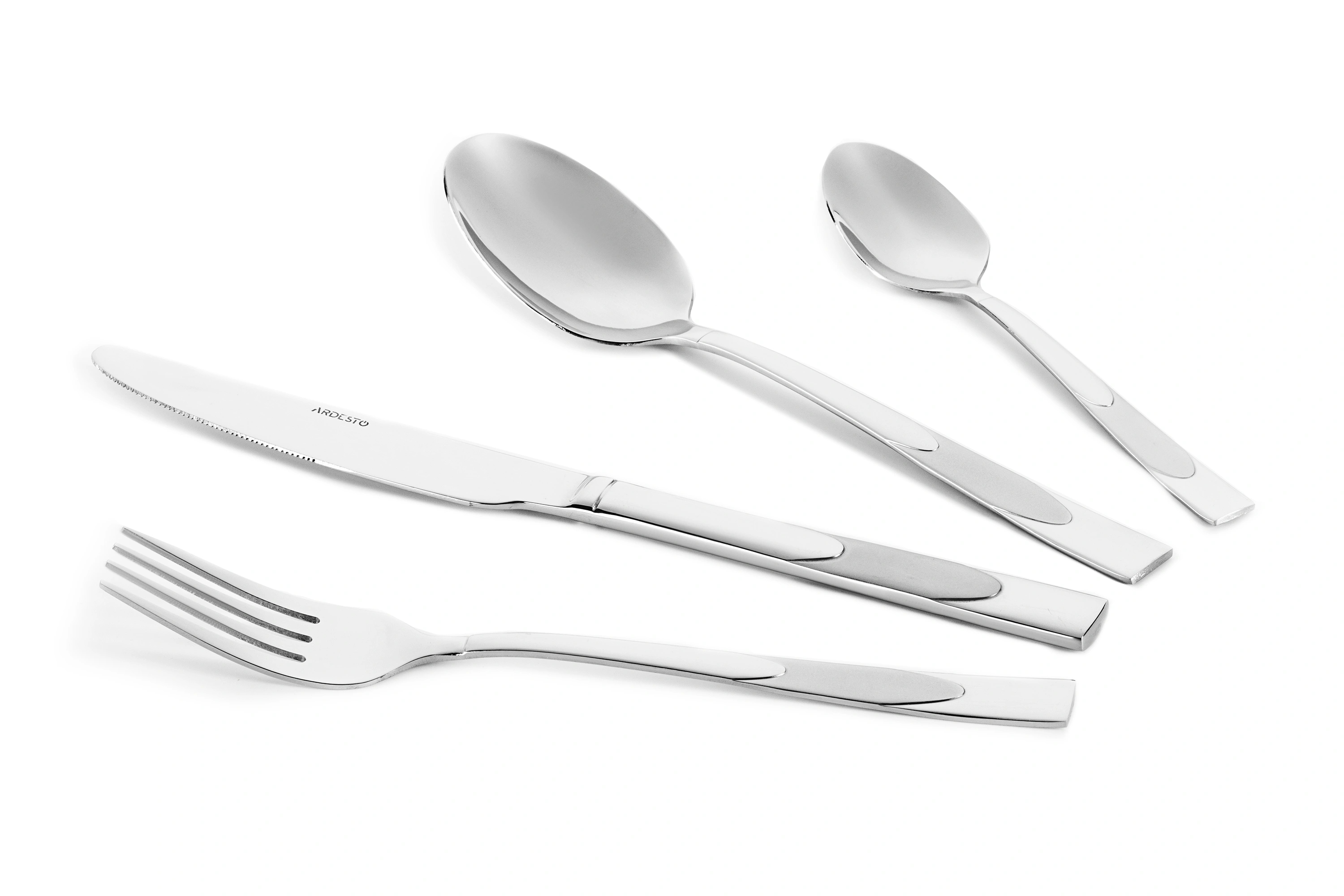 Набор столовых приборов Ardesto Gemini Leo 24 пр., нержавеющая сталь (AR1924LES) Набор столовых приборов Ardesto Gemini Leo 24 пр., нержавеющая сталь (AR1924LES)