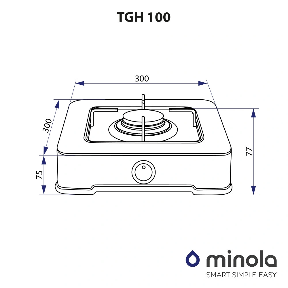 Настольная плита Minola TGH 100 WH original5 Настольная плита Minola TGH 100 WH original5