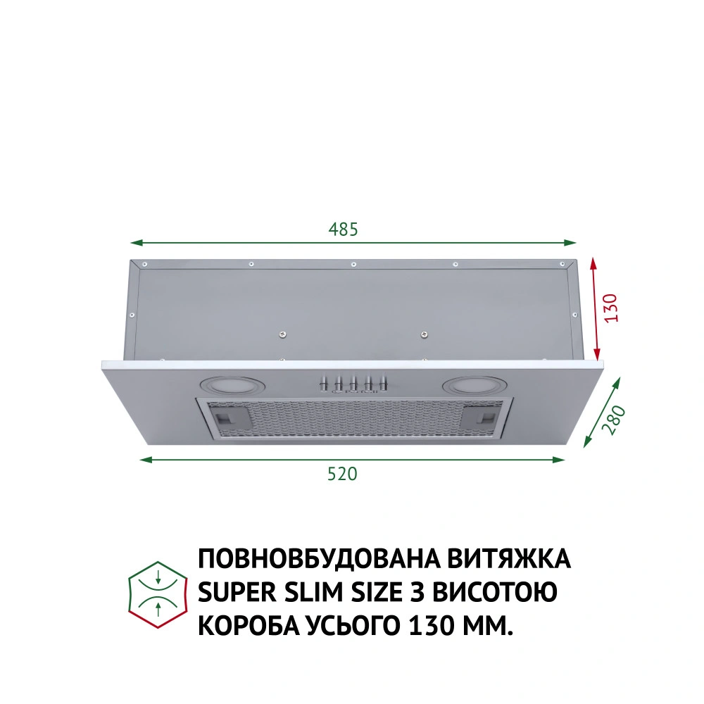 Вытяжка полновстраиваемая Perfelli BI 5252 I 700 LED original1 Вытяжка полновстраиваемая Perfelli BI 5252 I 700 LED original1