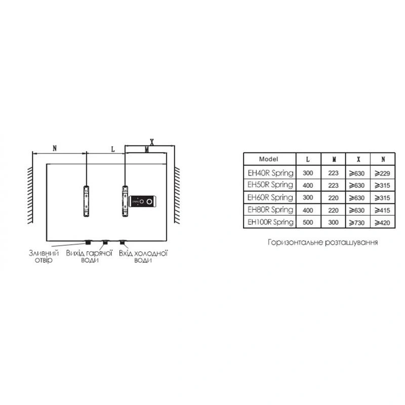 Водонагреватель  Willer EH100R серия Spring original7 Водонагреватель  Willer EH100R серия Spring original7