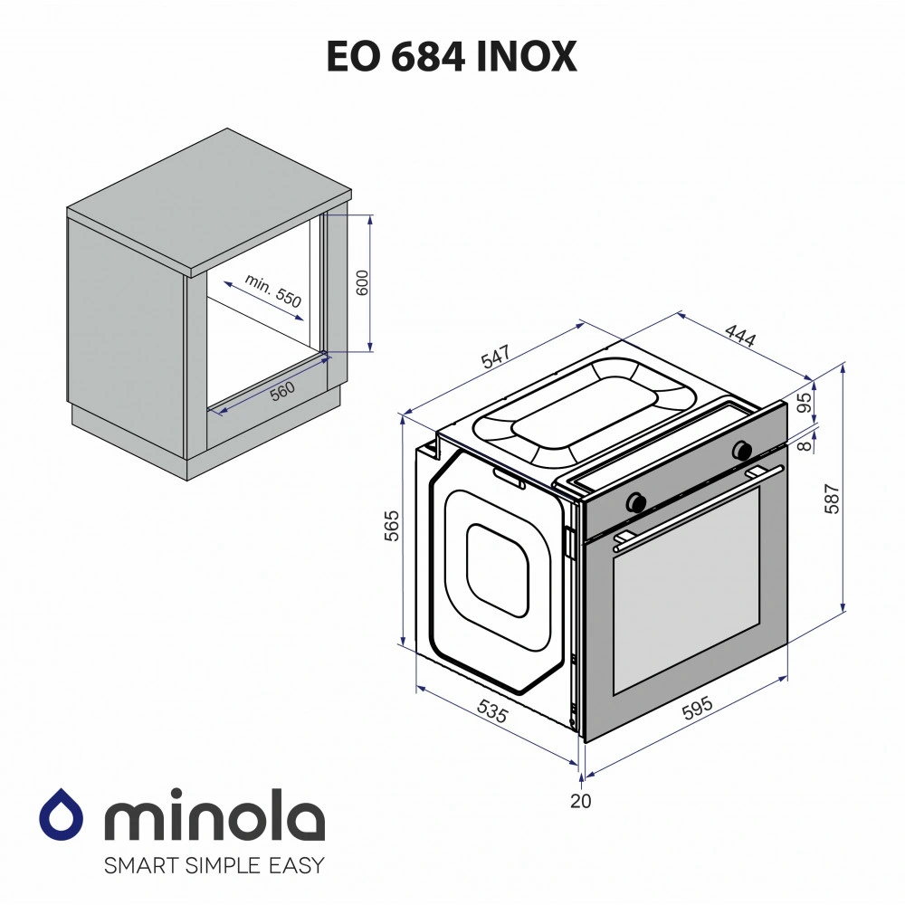 Духовой шкаф электрический Minola EO 684 INOX original14 Духовой шкаф электрический Minola EO 684 INOX original14