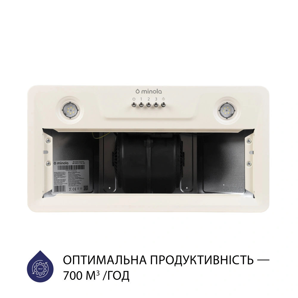 Витяжка повновбудована Minola HBI 5202 IV 700 LED original2 Витяжка повновбудована Minola HBI 5202 IV 700 LED original2